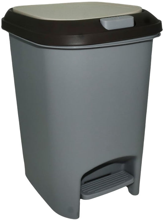 Casey 10 Litre Step On Pedal Waste Bin Grey
