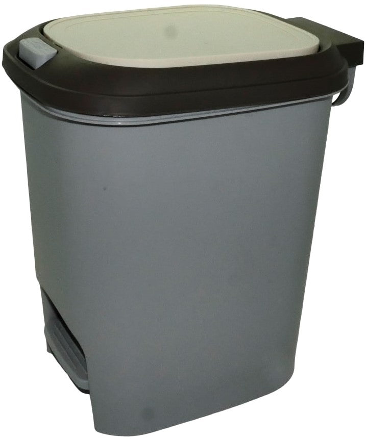 Casey 15 Litre Step On Pedal Waste Bin Grey